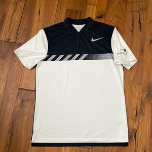 Nike Golf Modern Fit Dri Fit short sleeve men’s gold shirt SPYGLASS HILL size M